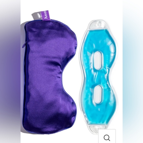 Asutra “Living the Dream” Eye Pillow & Cooling Gel Mask Set Flax Seed & Lavender - Picture 1 of 5